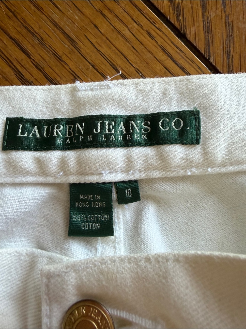 Ralph Lauren White Straight-Leg Jeans with Hand-Painted Floral Design - Picture 5 of 8